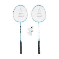 Badmintonový set SULOV®, 2x raketa, 2x míček, vak - světle modrý