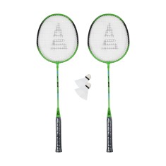 Badmintonový set SULOV®, 2x raketa, 2x míček, vak - zelený