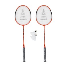 Badmintonový set SULOV®, 2x raketa, 2x míček, vak - oranžový