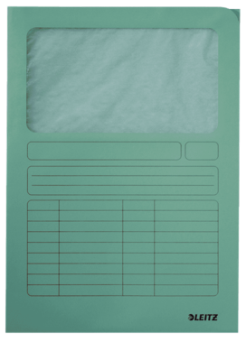 Desky A4 Leitz s okénkem eko karton zelená