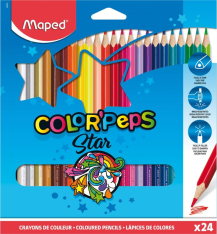 Trojhranné pastelky Maped Color´Peps Star 24ks