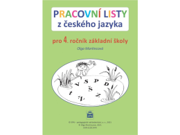 4.ročník Český jazyk Pracovní listy z českého jazyka v PDF
