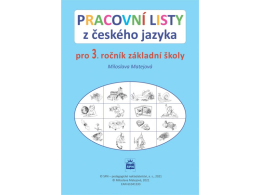 3.ročník Český jazyk Pracovní listy z českého jazyka v PDF