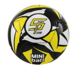 Fotbalový míč miniball SPORTTEAM®, černo-neon.žlutý