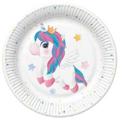 Papírový talíř Magical Unicorn 8ks