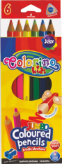 Trojhranné pastelky Colorino 6ks + ořezávátko