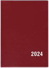 Diář 2024 měsíční Anežka-PVC bordó