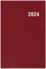 Diář 2024 čtrnáctidenní Gustav-PVC bordó