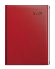 Diář 2024 denní A4 Goliáš-vivella bordó