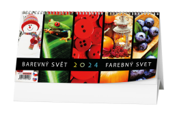 Kalendář stolní 2024 Barevný svět