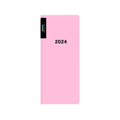 Diář 2024 měsíční kapesní PASTELINi růžový