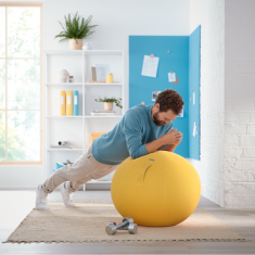 Gymnastický míč na sezení Leitz Ergo Cosy žlutý