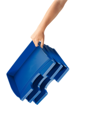 Zásuvka Leitz Plus na šířku modrá
