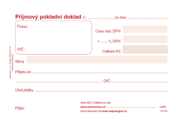 Příjmový pokladní doklad A6, jednoduchý