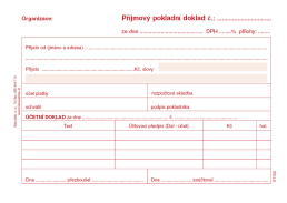 Příjmový pokladní doklad i pro podvojné účetnictví