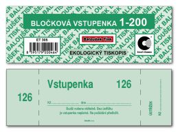 Vstupenka bloček 1-200