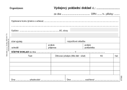 Výdajový pokladní doklad A6 i pro podvojné účetnictví