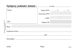 Výdajový pokladní doklad A6 jednoduchý