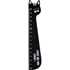 Dřevěné pravítko Kočka 15cm