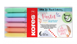 Popisovače Kores Pastel 6ks