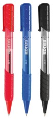Trojhranné kuličkové pero Kores K6 PEN modré