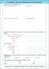 8.ročník Matematika Výrazy a rovnice 2 Pracovní sešit