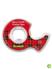 Samolepicí páska 3M Scotch Crystal s odvíječem 19mmx7,5m