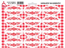 Samolepky na kořenky 12ks Ornamenty
