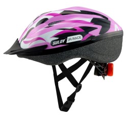 Dětská cyklo helma SULOV® JR-RACE-G, vel M/53-56cm, růžovo-zelená