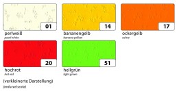 Papír B2 220g s ražbou růžičky červený