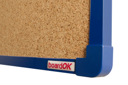Korková tabule BoardOK modrý rám 600x450mm