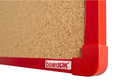 Korková tabule BoardOK červený rám 600x900mm