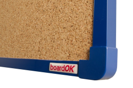 Korková tabule BoardOK modrý rám 900x600mm