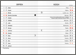 Diář 2024 měsíční Anežka-PVC černý