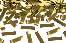 Vystřelovací konfety Proužky 60cm zlaté