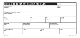 Kniha jízd firemního vozidla