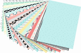 Papír na scrapbooking v bloku A4 270g/m2 20ls Geometry