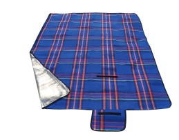 Pikniková deka CALTER® ONE, 150x130 cm, modrá kostka