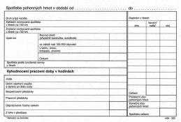 Záznam o provozu vozidla osobní dopravy 322