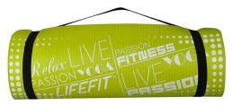 Podložka LIFEFIT® YOGA MAT EXKLUZIV PLUS, 180x58x1,5cm, světle zelená