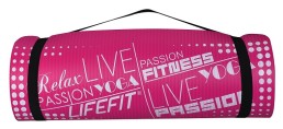 Podložka LIFEFIT® YOGA MAT EXKLUZIV PLUS, 180x58x1,5cm, světle růžová