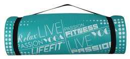 Podložka LIFEFIT® YOGA MAT EXKLUZIV PLUS, 180x58x1,5cm, tyrkysová