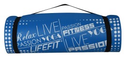 Podložka LIFEFIT® YOGA MAT EXKLUZIV PLUS, 180x58x1,5cm, modrá