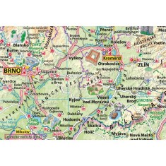 Česko školní nástěnná vlastivědná mapa 1 : 375 000