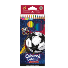 Trojhranné pastelky Colorino Fotbal 12ks