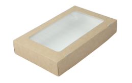 Papírový box na jídlo Eco s okénkem 5ks