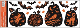 Okenní folie Halloween s glitry