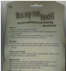 Barvy na textil 6ks