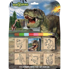 Dřevěná razítka Dinosauři 5+1