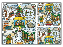 Vánoční balicí papír LADA 70x100cm